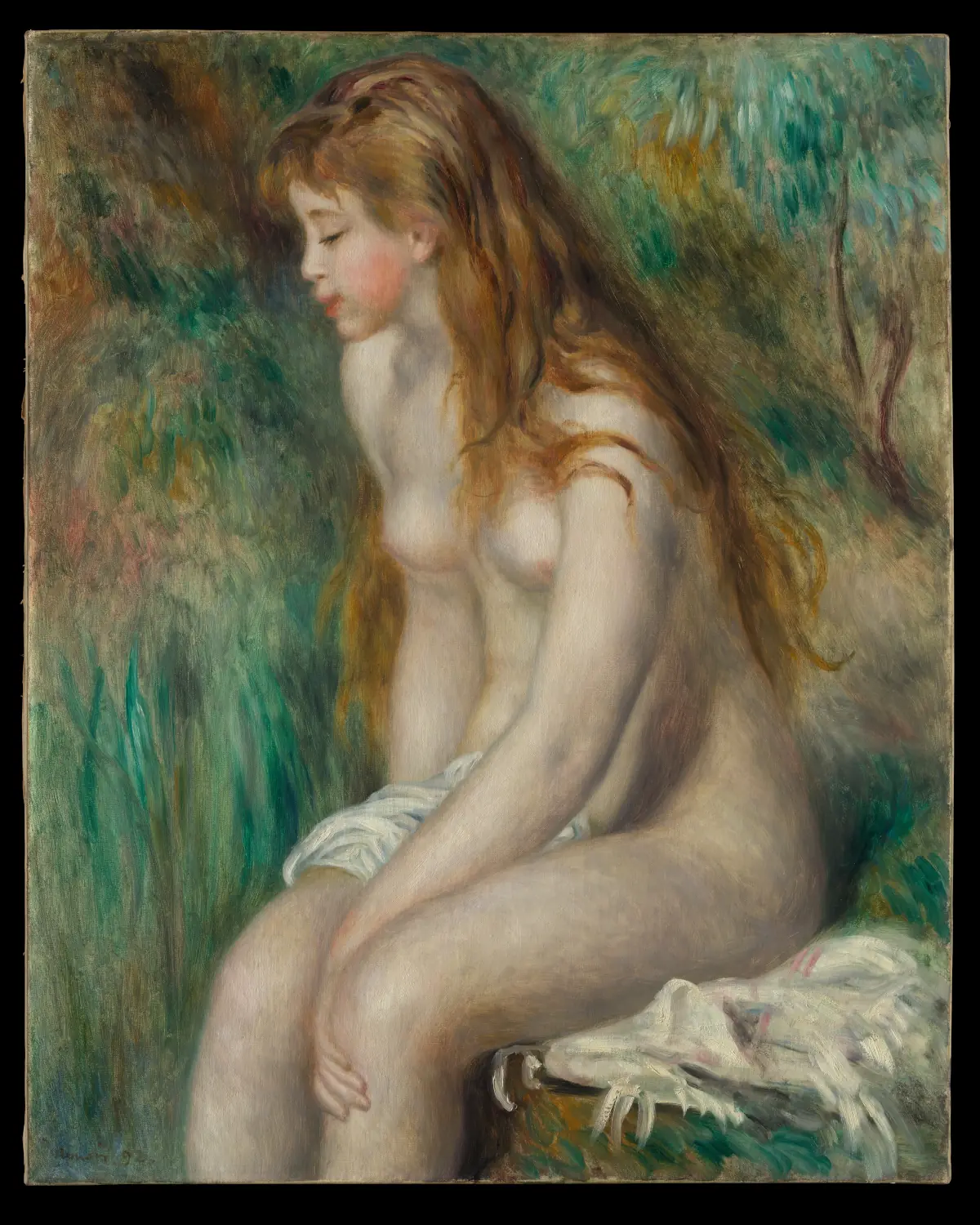 Young Girl Bathing Auguste Renoir